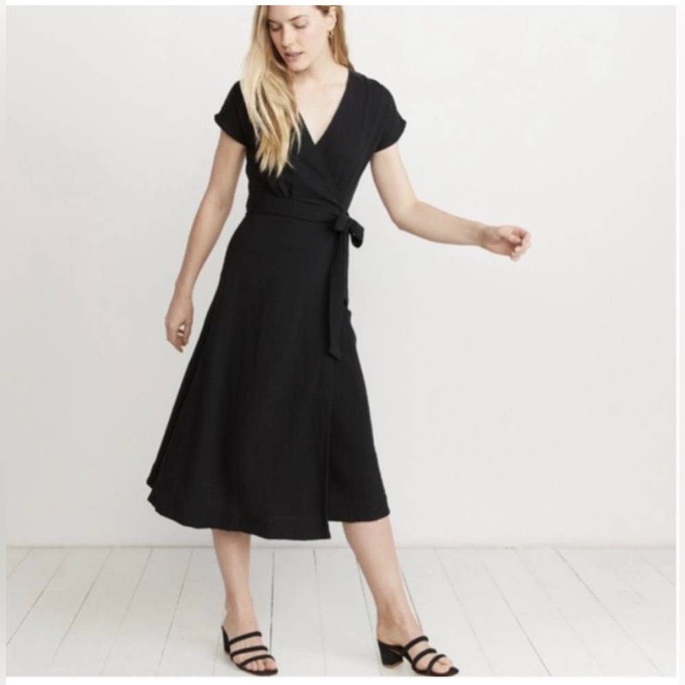 Marine Layer wrap dress- black
